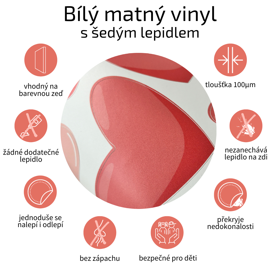 Biely matný vinyl CZ